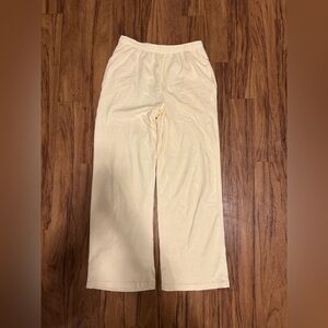 John Galt Butter Yellow Wide Leg Sweatpants